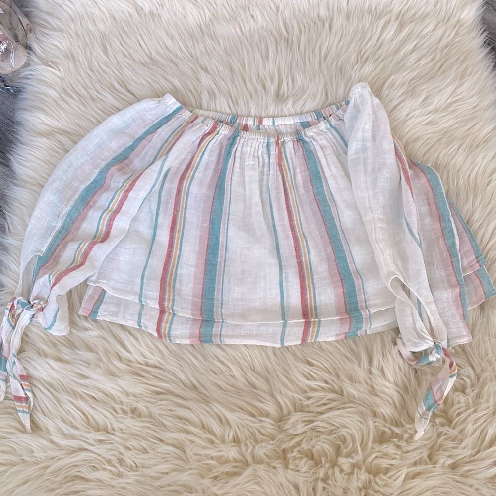Thread & Supply Strip Cropped Top - Picture 2 of 6